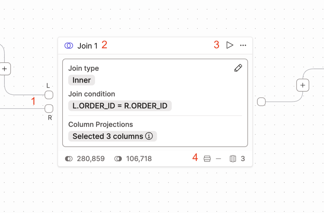 An operator tile with configurations filled out. An operator tile with configurations filled out.